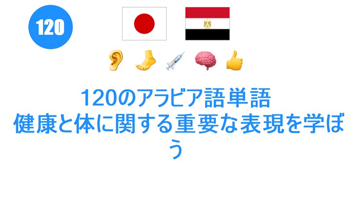 120のアラビア語単語: 健康と体に関する重要な表現を学ぼう